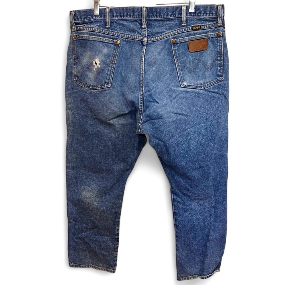 Wrangler Vintage 1980s Men’s Straight Leg Jeans 100% Cotton Size 42 x 30 - Picture 2 of 14